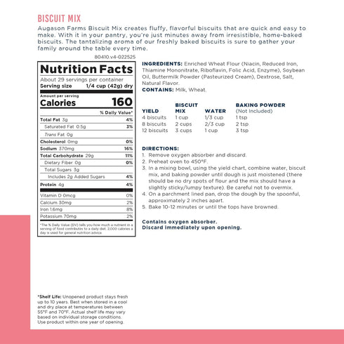 29 10 Buttermilk Biscuit Mix Can Emergency Food Supply, Servings, Year Shelf Life - Biscuit Mix Just Add Water