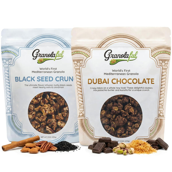Granolaful Variety Pack Dubai Chocolate Cereal & Original Mediterranean Crunch | Real