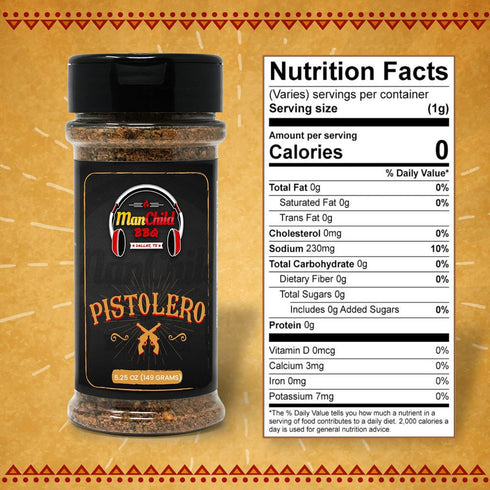 Pistolero Tex-Mex Seasoning (Low Sodium, No MSG) - Fajita & Taco Mix | Seasonings for Pulled Chicken, Pork Ribs, Carne