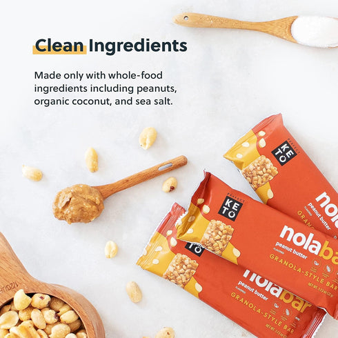 8 32g Perfect Keto Nola Bars | Gluten-Free Keto Granola Bars with Zero Added Sugar | Enjoy a Chewier, Nuttier