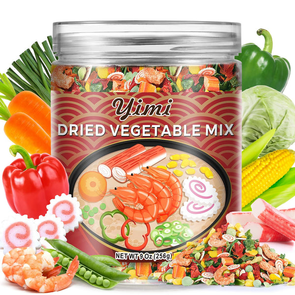 Yimi Dried Seafood Ramen Toppings, Dehydrated Vegetables Soup Mix - Freeze Dried