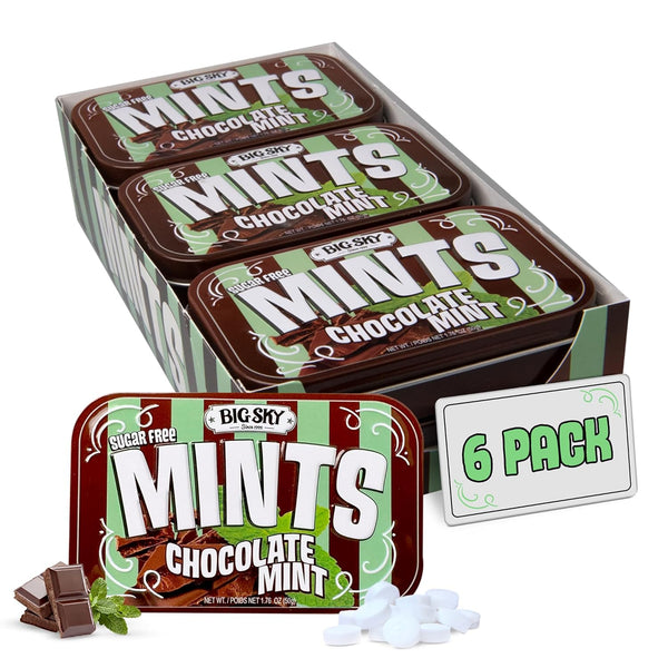 Big Sky Sugar Free Mints - Chocolate Mint - 50 Count Tin