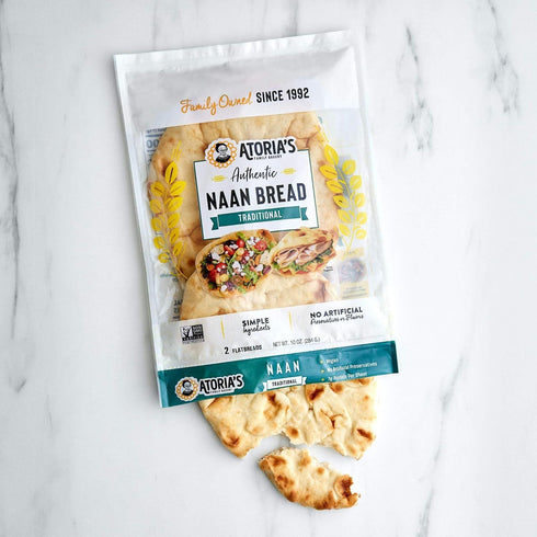 8 Pack 16 8-Packs 2 (16 Atoria's Family Bakery Traditional Naan Flatbread | Individual Naans | Fresh Baked, All