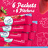 6 Count Packets Crystal Light Sugar-Free Energy Wild Strawberry Low Calories Powdered Drink Mix Pitcher