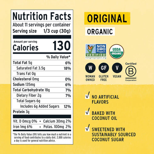 (12oz (Pack 2) Purely Elizabeth, Organic Original, Ancient Grain Granola, Gluten-Free, Non-GMO Bag)