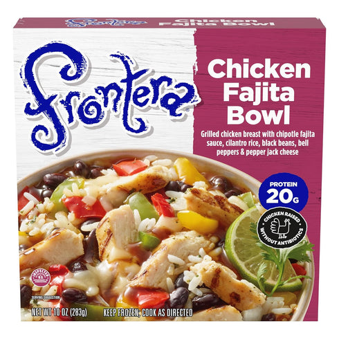 frontera Chicken Fajita Bowl, Frozen Meal, 10 oz.