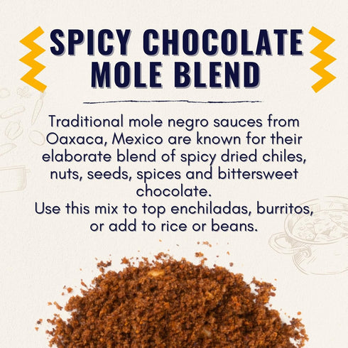Shawhan Farms Mexican Mole Dry Sauce Mix, Oaxacan Negro Blend, 3.5 Ounce Jar