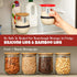 Snuvid 1 (34 oz) Set L Sourdough Starter Jar Kit, Wide Mouth Potbelly Crock - Glass Sour Dough Starter Bread Jar