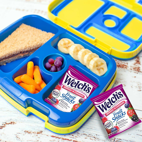 0.8oz Packs (Pack 40) Welch's Fruit Snacks, Berries 'N Cherries Snack Box, Gluten Free, Snack