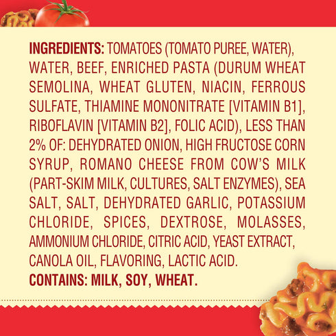 15 oz, 12 Pack Chef Boyardee Lasagna