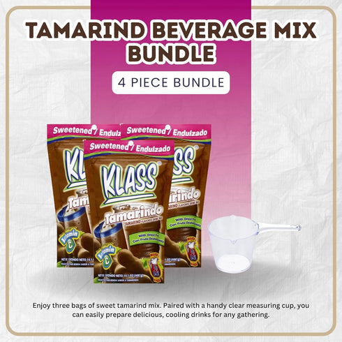 GROVE 3x 14.1 OZ Set (3 Klass Bev Mix Tamarindo Sweetened Bundle with Measuring Cup Traditional Aguas Frescas Drink Mix
