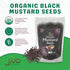 Jiva Organics Organic Black Mustard Seeds, 7oz, Non-GMO, Gluten Free