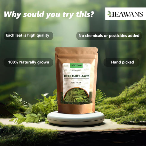 100% Natural Premium Grade Air Dried Curry Leaves, Not Broken or Crushed