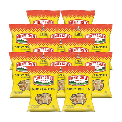 Turkey Creek - Americas Best Fried Pork Skins, offers a 12 bag