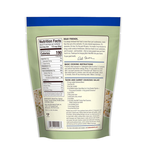 16 (Pack 4) Bob's Red Mill Tri Color Pearl Couscous, Ounce