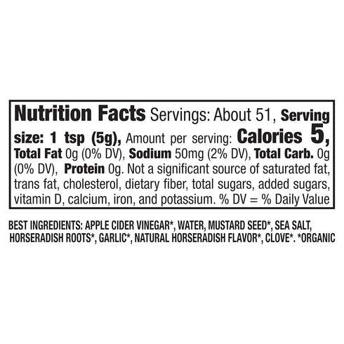 9 oz Annie's Organic Horseradish Mustard, Gluten Free