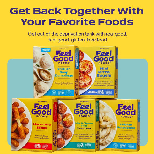 22oz (Frozen) Feel Good Foods Chicken Potstickers - Family Size Gluten Free Dumplings with Umami Tamari Dipping Sauce