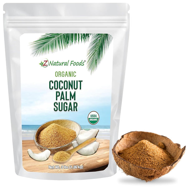 Z Natural Foods Organic Coconut Sugar - Nutrient-Dense, Flavorful & Unrefined Brown