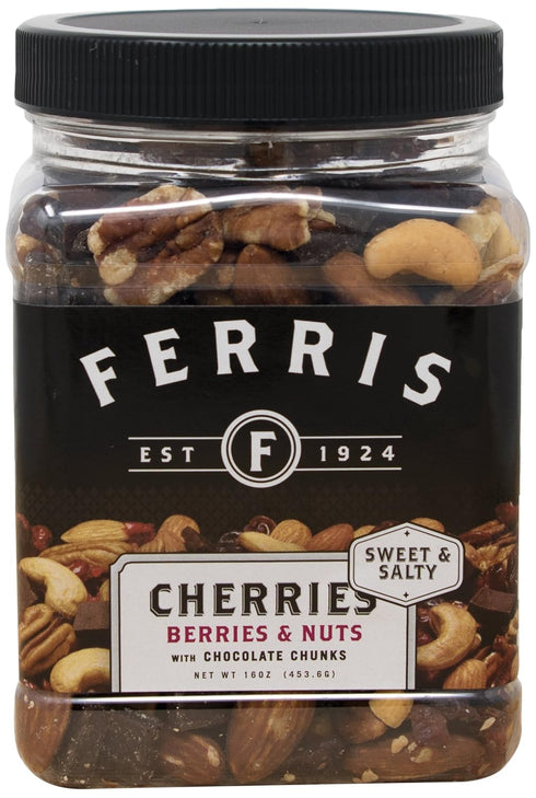 Ferris Coffee & Nut Cherries Berries & Nuts, Chocolate Chunks Roasted & Salted Mix, 16 Ounce