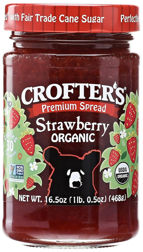 Crofters 4 set - Organic Strawberry Premium Spread, 16.5 oz