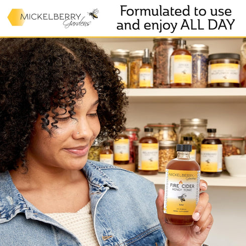 Immune (2 Fire Cider Apple Cider Vinegar Honey Tonic with Organic Turmeric Root, Ginger Root & Dandelion - Natural