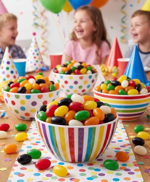 EMPORIUM CANDY TASTY TREATS FOR THE TUMMY 2 lbs Jumbo Assorted Spiced Jelly Beans - of Fresh Delicious Extra Large
