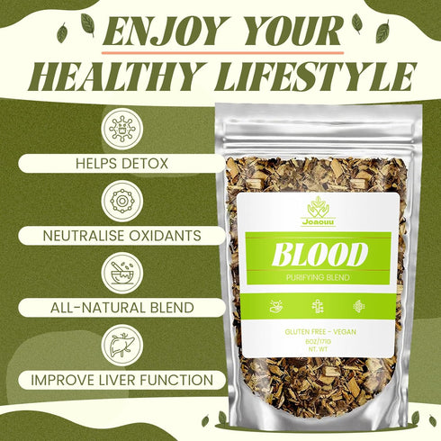 2Bag Blood Purifying Blend Tea, All Natural Ingredients for Men Women