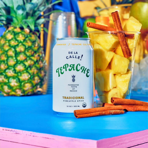 De La Calle Tepache - Pineapple Spice - Modern Mexican Soda - Craft Fermented Pineapple Sparkling Beverage - Certified