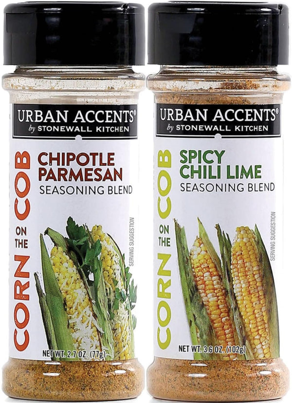 Urban Accents Corn on the Cob Vegetable Seasoning, Chile Lime & Chipotle Parmesan, 2-Pack