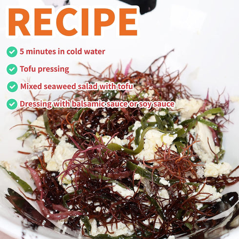 CuziCuzi 3.53oz, 12 8 Korean Assorted Seaweed Salad Kit Serves - Ready-to-Eat, Premium Seaweeds, Easy-to-Prepare