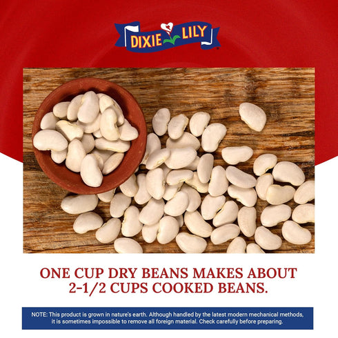 12oz, 3 Pack Dixie Lily - Large Lima Beans - Dried Beans for Cooking, Quick Soak & Slow Cooker Options, Non-GMO, Great