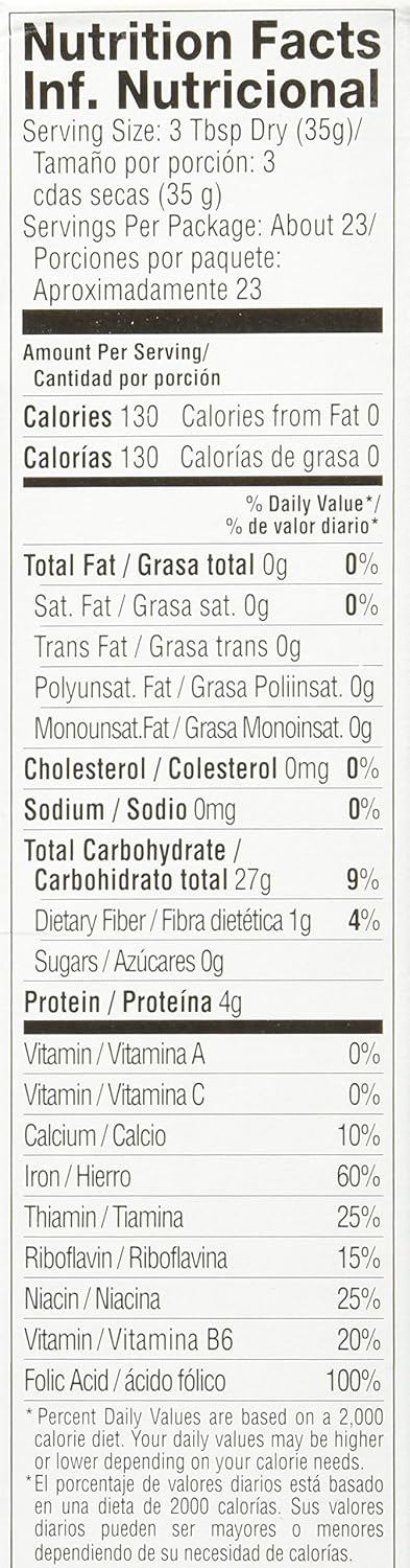 28 oz (packaging Farina Mills Fortified Farina Creamy Hot Wheat Cereal may vary)