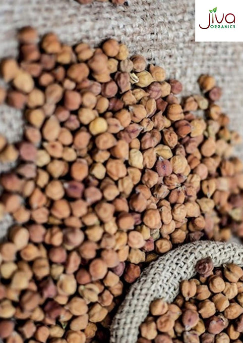 2 100% Jiva Organics Organic Kala Chana Pound Bulk Bag - Black Gram, Desi Black Chickpeas, Natural & Non-GMO