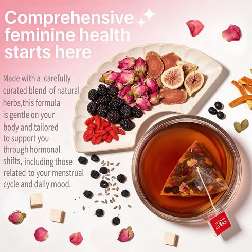 20 FlyweightZ Progesterone Balance Tea for Women - Natural Hormone Balance Herbal Tea Blend for Hormonal Support, Cycle