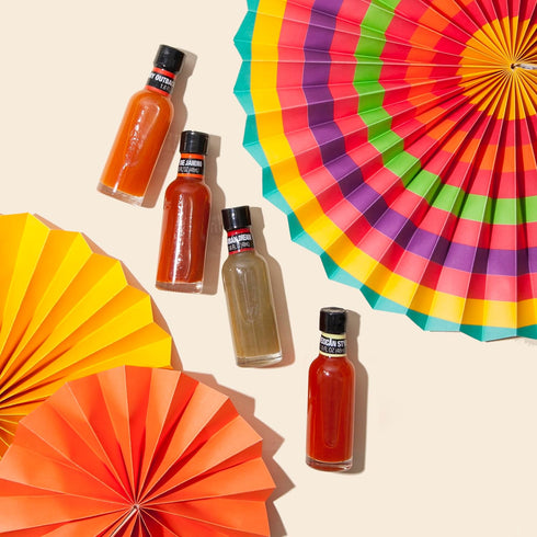 Thoughtfully Gourmet Global Hot Sauce Gift Set, Internationally Inspired Flavors Set of 4