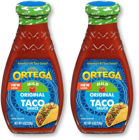 Ortega Original Taco Sauce, Mild, 8 Ounce (Pack of 2)