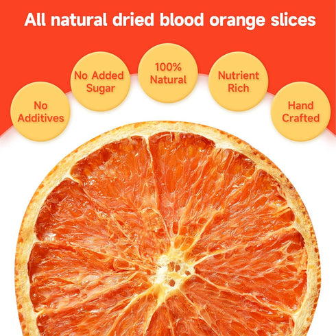 8.82oz/250g,Dehydrated Cocktails,100% Dried Blood Orange Slices, Orange Slices For Natural Fruit No Additives No Sugar
