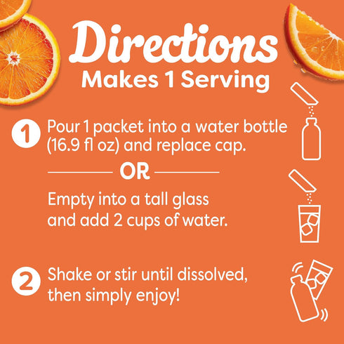 10 2 Crystal Light On The Go Sunrise Classic Orange Drink Mix, ct, pk