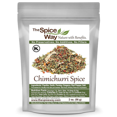 The Spice Way Chimichurri Spice Blend, Non-GMO, No Preservatives, No Additives, Just Spices, 2 oz Resealable Bag