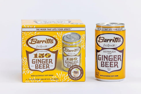 7.5 oz 24 Pack, Barritt's Mixers - Ginger Beer Mix, Non-Alcoholic Soda Cocktail Mixer, fl Cans, Mini