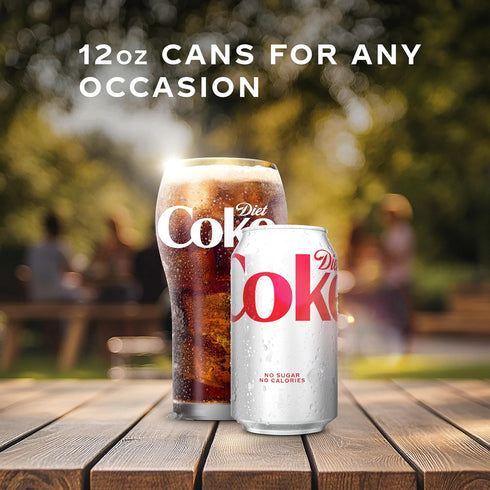 Pack 12 oz, 12 Pack Diet Coke Soda Soft Drink Fridge Cans, fl