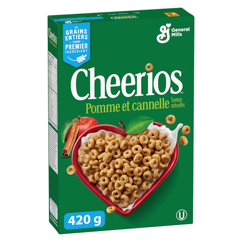 420g/14.7 oz. Cheerios Apple Cinnamon Cereal, Box (Imported from Canada)