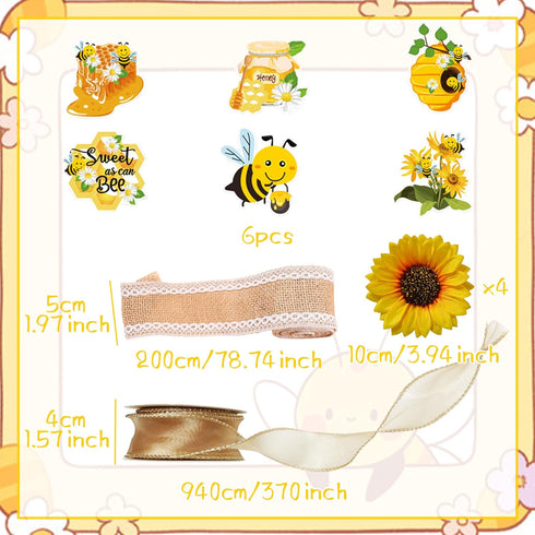 Honey Bee Baby Shower Diaper Cake Decorating Kit Party Supplies Gender Reveal Decorations Baby Shower Gifts Cake Topper