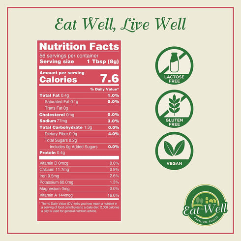 Eat Well Sumac Spice Powder 16 oz Bulk Extra Large Size Ground Sumac Berries in Resealable Pack, 100% Natural Traditional Middle Eastern Spices, Sumac Seasoning Pure Gourmet Ingredients for Cooking