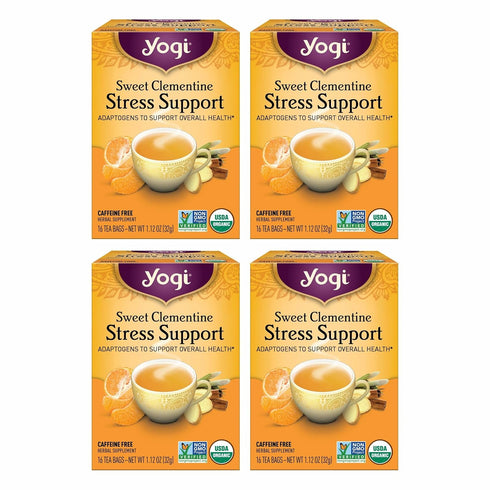 Yogi Tea Sweet Clementine Stress Support - 16 Bags per Pack (4