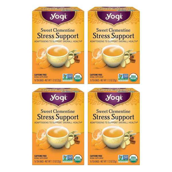 Yogi Tea Sweet Clementine Stress Support - 16 Bags per Pack (4