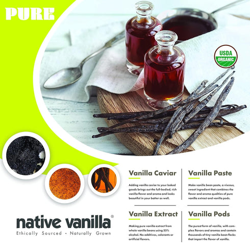50 100% Organic Madagascar Vanilla Beans - Whole Grade A Premium Bourbon Pods - For Making Extract & Baking