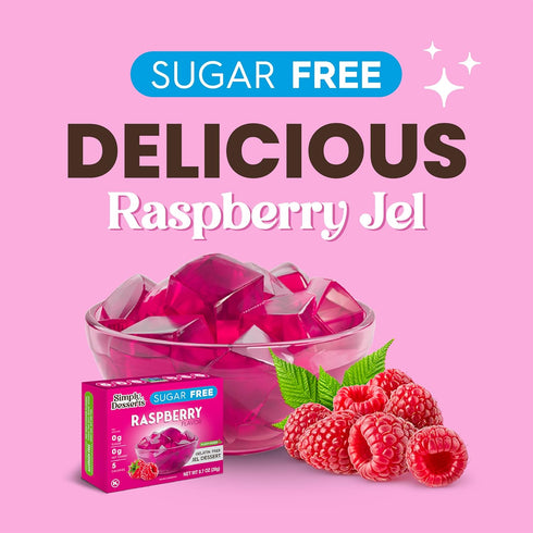 .7 Simply Delish Sugar Free Raspberry Jel Dessert, Ounce
