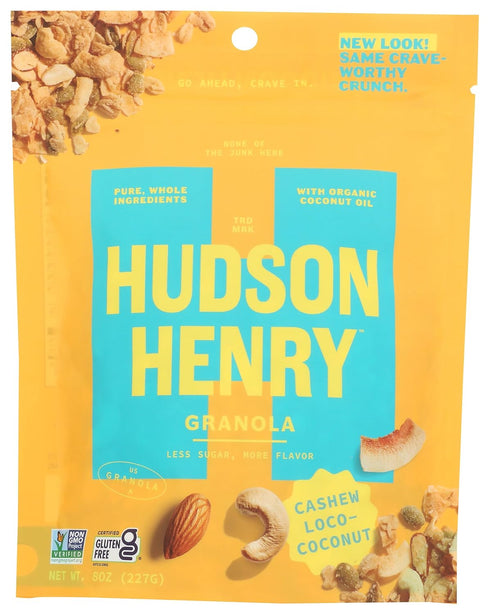 Hudson Henry, Granola Cashew, 8 Ounce