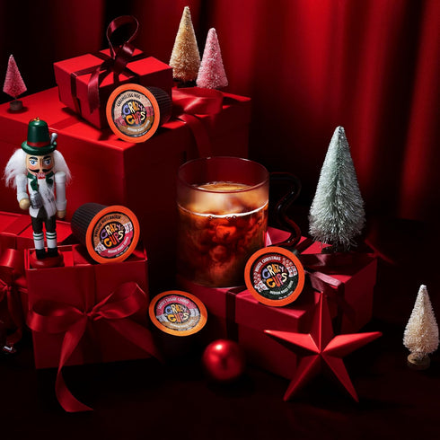 Pack, 30 Count Crazy Cups Christmas Coffee Pods Variety Holiday Sampler of Single Serve Assorted Flavored Pods